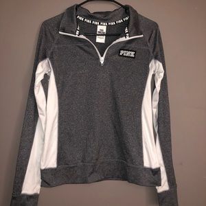 PINK ultimate quarter zip activewear/ athletic pullover.